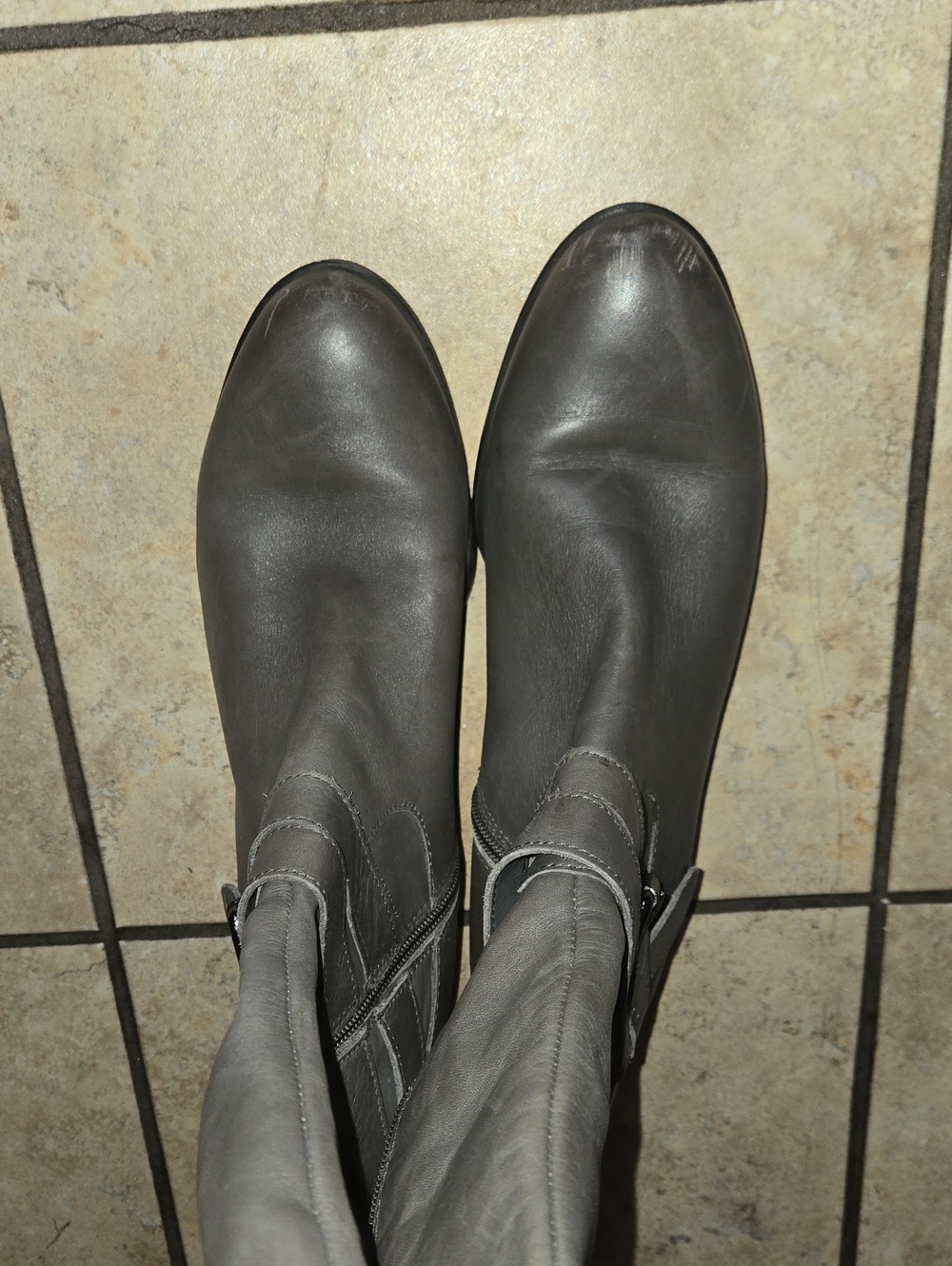 Naturalizer Leather Women's Boots Classic Buckle Detail - Picture 5 of 7